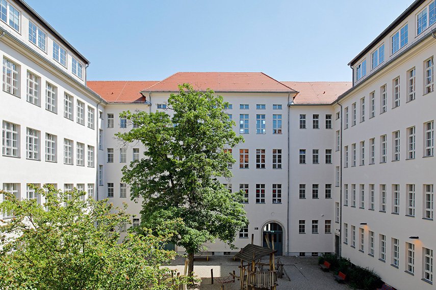 Ansicht Gebäudeflügel mit Aula