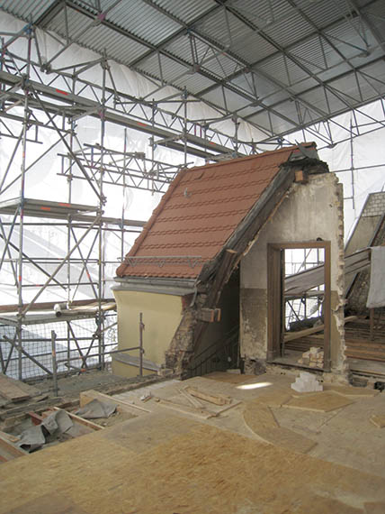 Abriss und Rekonstruktion des Daches