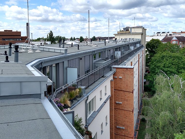Dachgeschoß von der Gartenseite aus